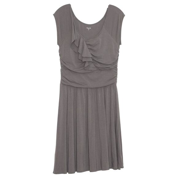 Garnet Hill Dress Casual Minimalist Cottage Romantic Stretch Gray Size Small - Picture 1 of 6